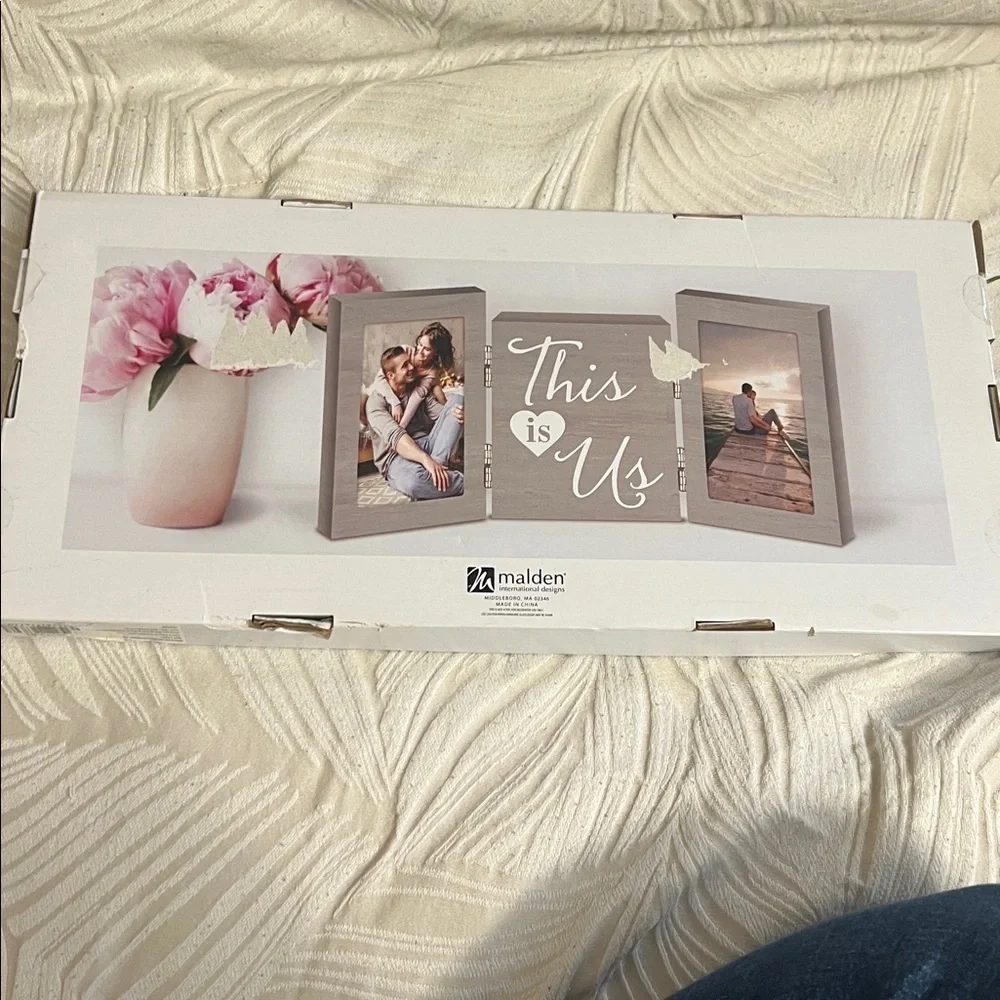 Malden Light Gray 'This is Us' Triple Photo Frame